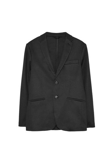 BASIC TEXTURED WEAVE BLAZER