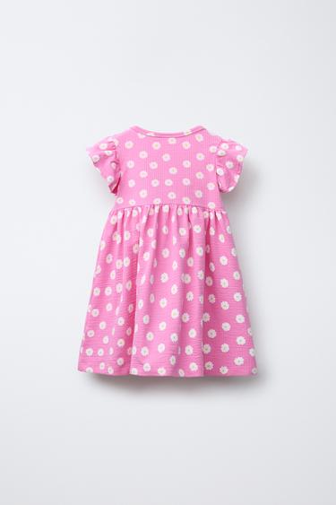 TEXTURED PRINT DRESS - Pink by Zara - Image 1