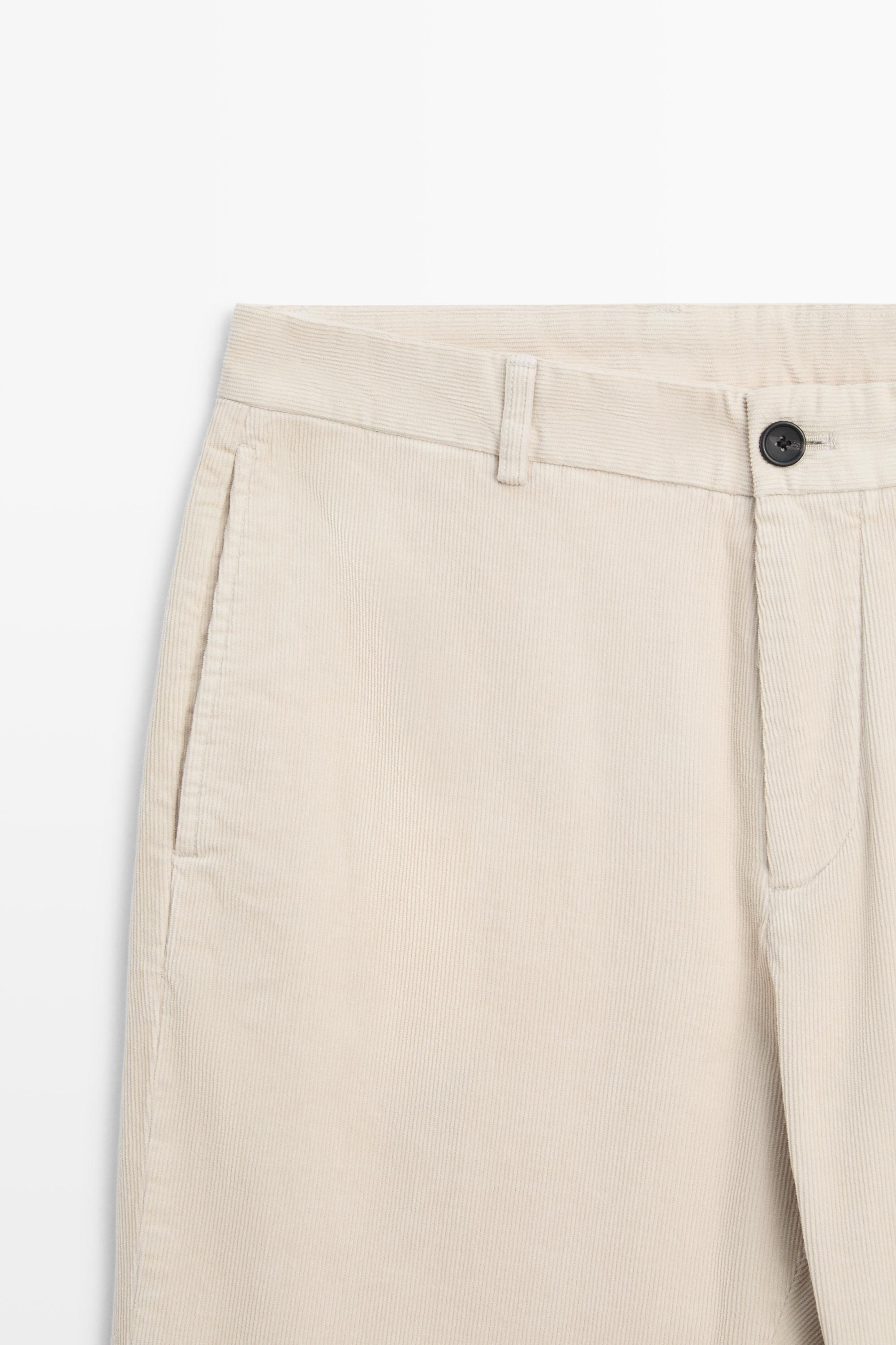 Slim fit corduroy pants