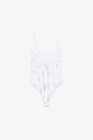 GLITTER BODYSUIT - White by Zara - Image 6