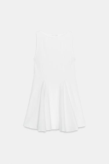 ROBE GODETS BIMATIÈRE - Blanc de Zara - Image 6