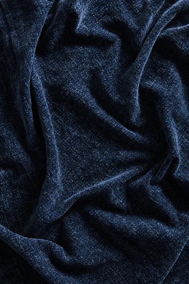CHENILLE THROW - Navy blue by Zara