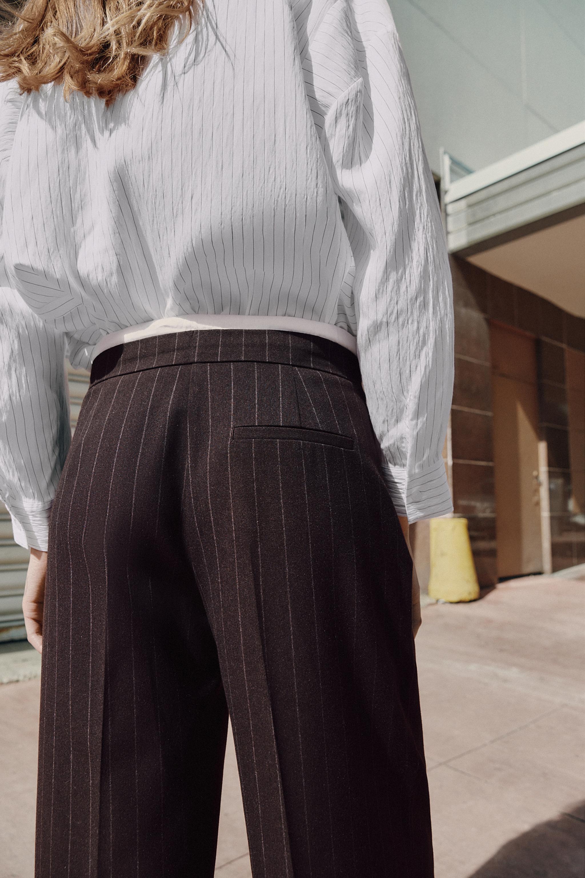 WIDE LEG PANTS WITH DOUBLE WAISTBAND