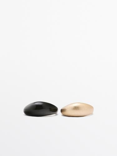 Pack anillo esmaltado - Dorado de Zara