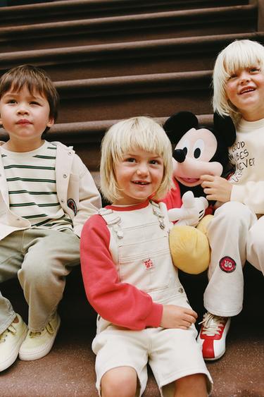 MICKEY MOUSE © DISNEY TWILL SHORT DUNGAREES - Ecru by Zara