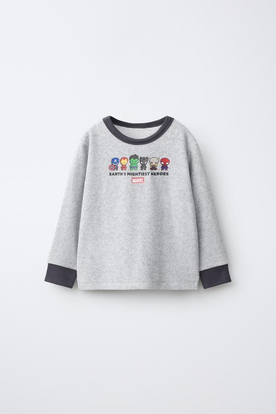 1 1/2-6 ANS / PYJAMA VELOURS THE AVENGERS © MARVEL - Gris chiné de Zara - Image 1