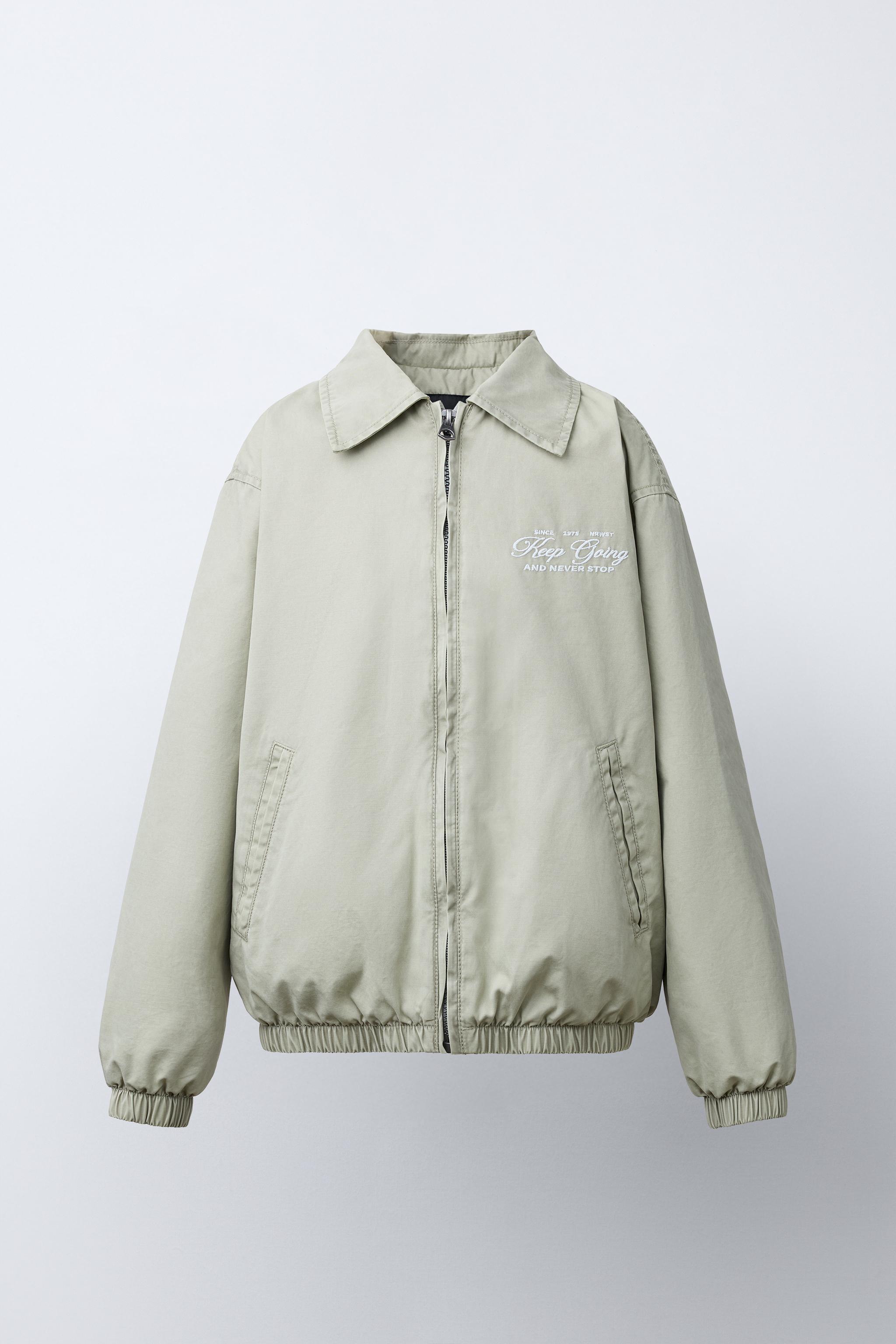 BLOUSON BOMBER À INSCRIPTION BRODÉE