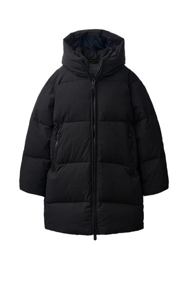LONG 50% DOWN 50% FEATHER WATER-REPELLENT DOWN JACKET - Black by Zara