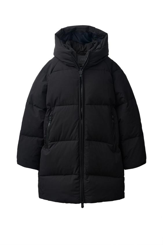 LONG 50% DOWN 50% FEATHER WATER-REPELLENT DOWN JACKET - Black by Zara - Image 0