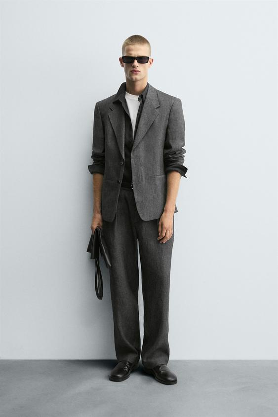100% LINEN SUIT BLAZER