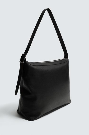 SAC SHOPPER EN CUIR - Noir de Zara - Image 3
