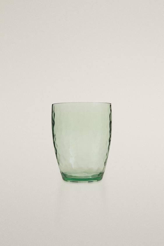 ACRYLIC TUMBLER WITH HAMMERED EFFECT - Green by Zara - Image 0