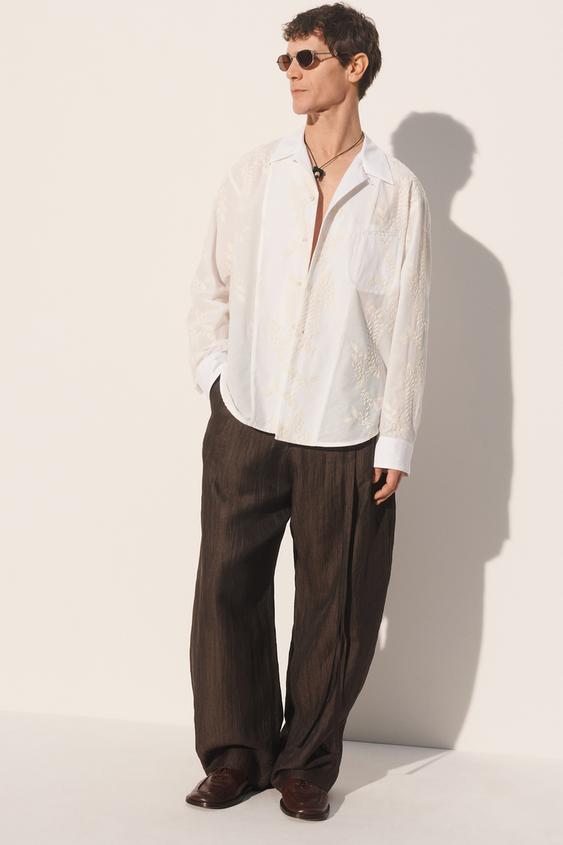 RELAXED FIT EMBROIDERED SHIRT from Zara - $119