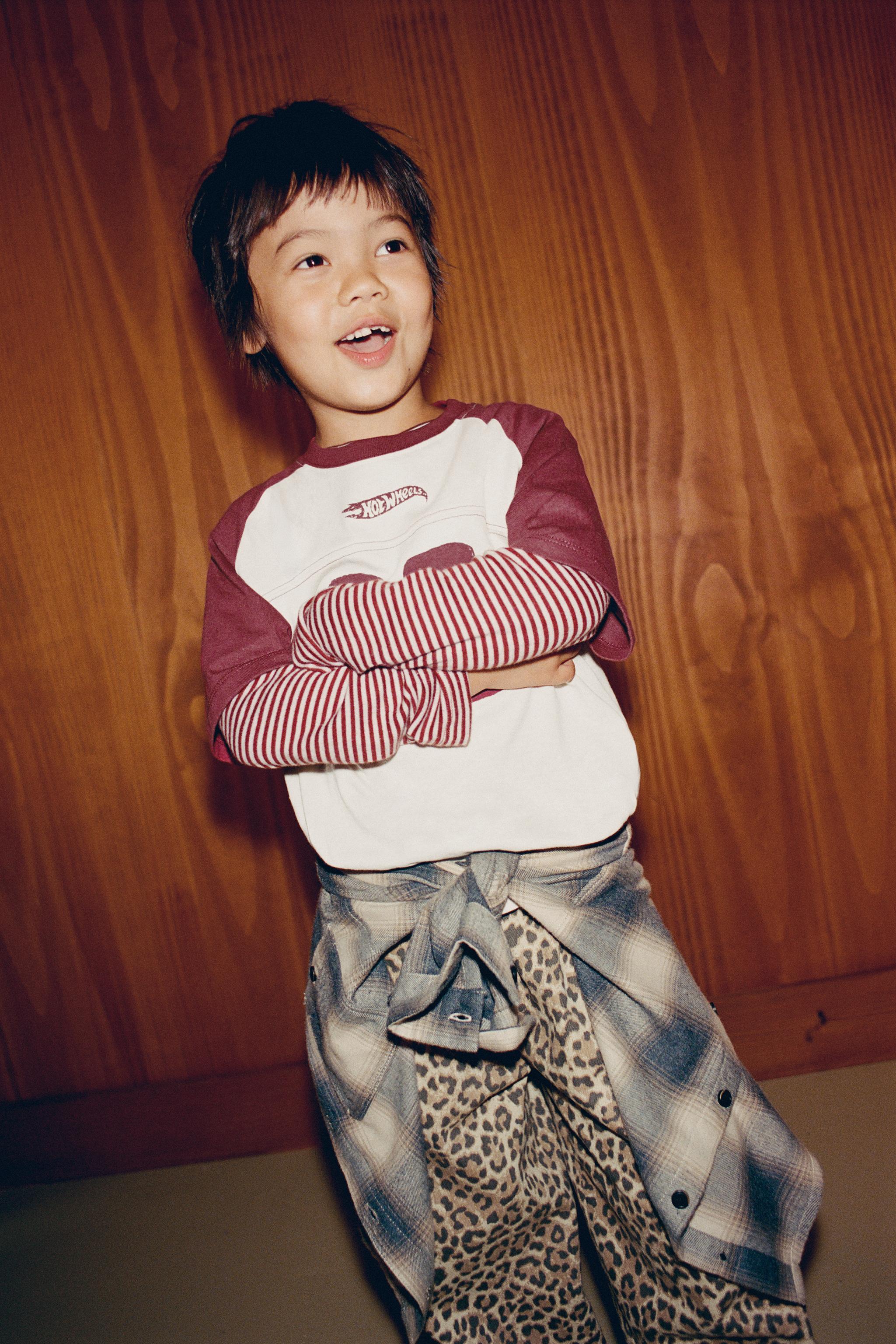 ANIMAL PRINT BALLOON TWILL TROUSERS