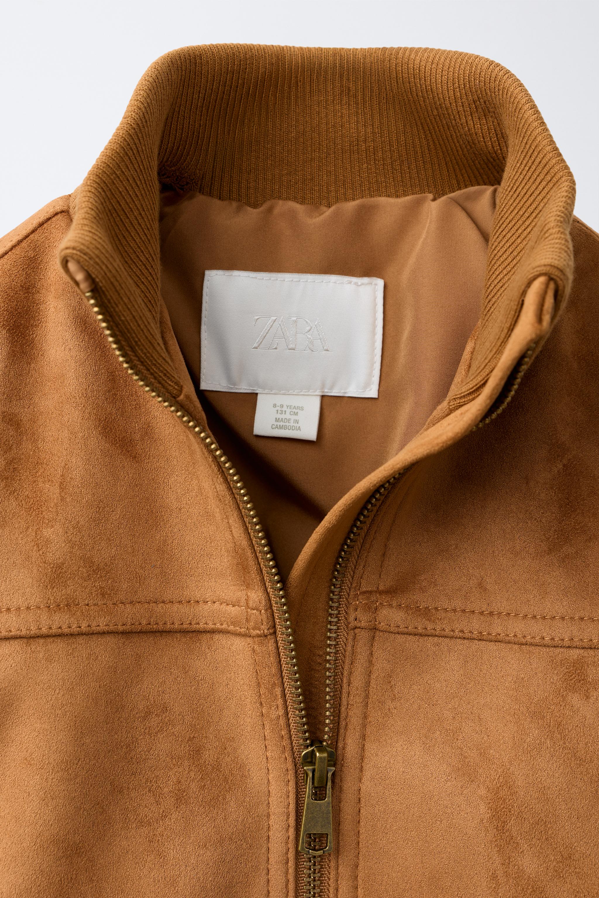フェイクスエード ボンバージャケット - ゴールデンブラウン | ZARA