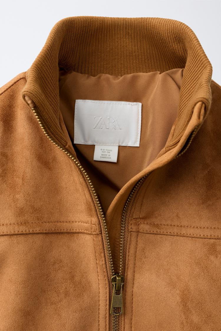 Chaqueta bomber de ante sintético 8