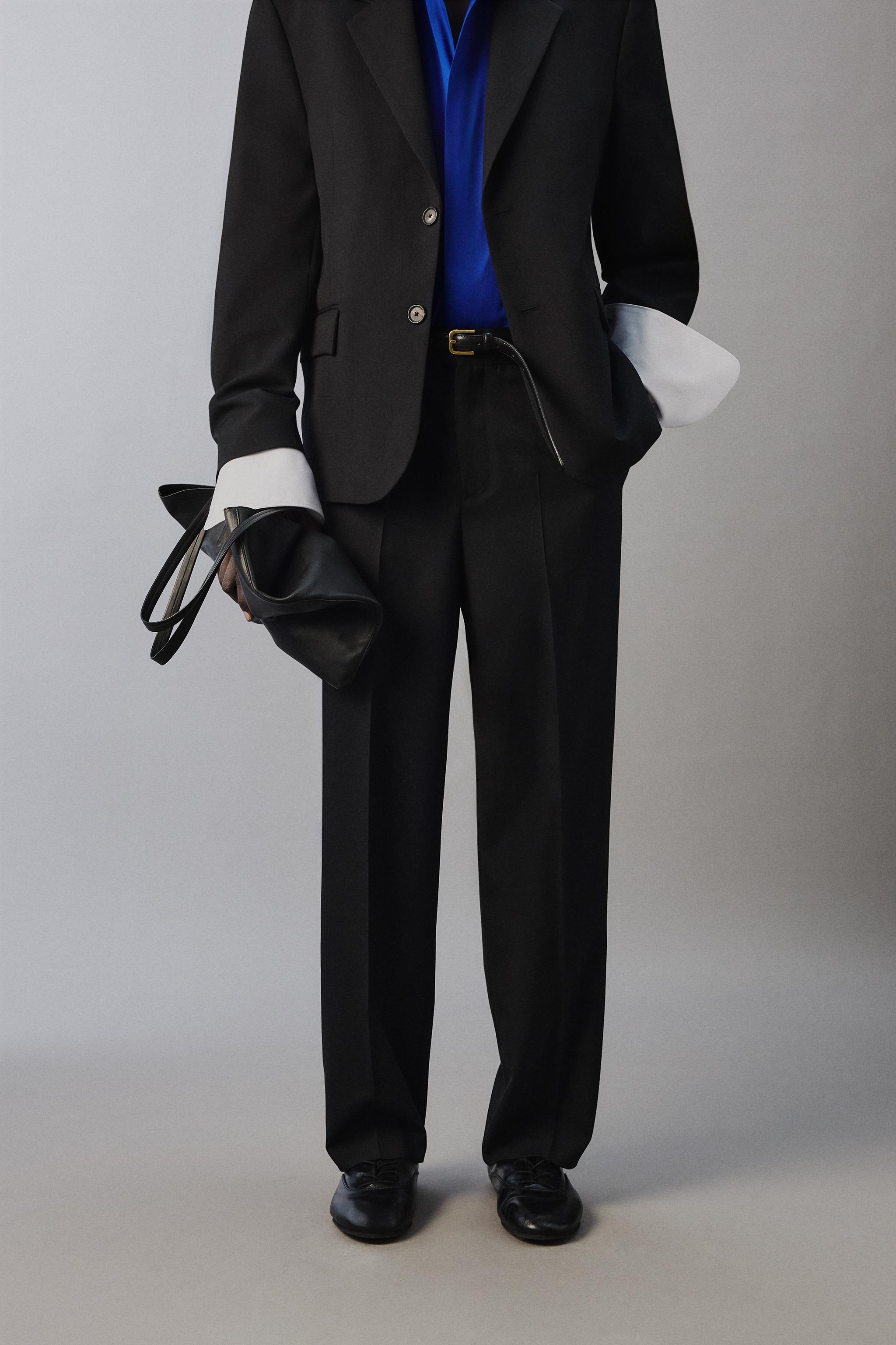 100% WOOL SUIT PANTS