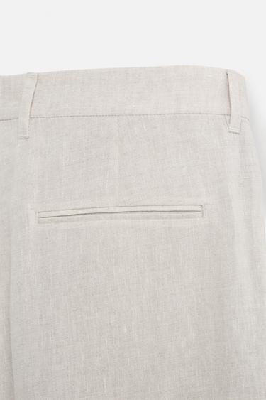 100% LINEN SUIT TROUSERS - Sand by Zara - Image 9