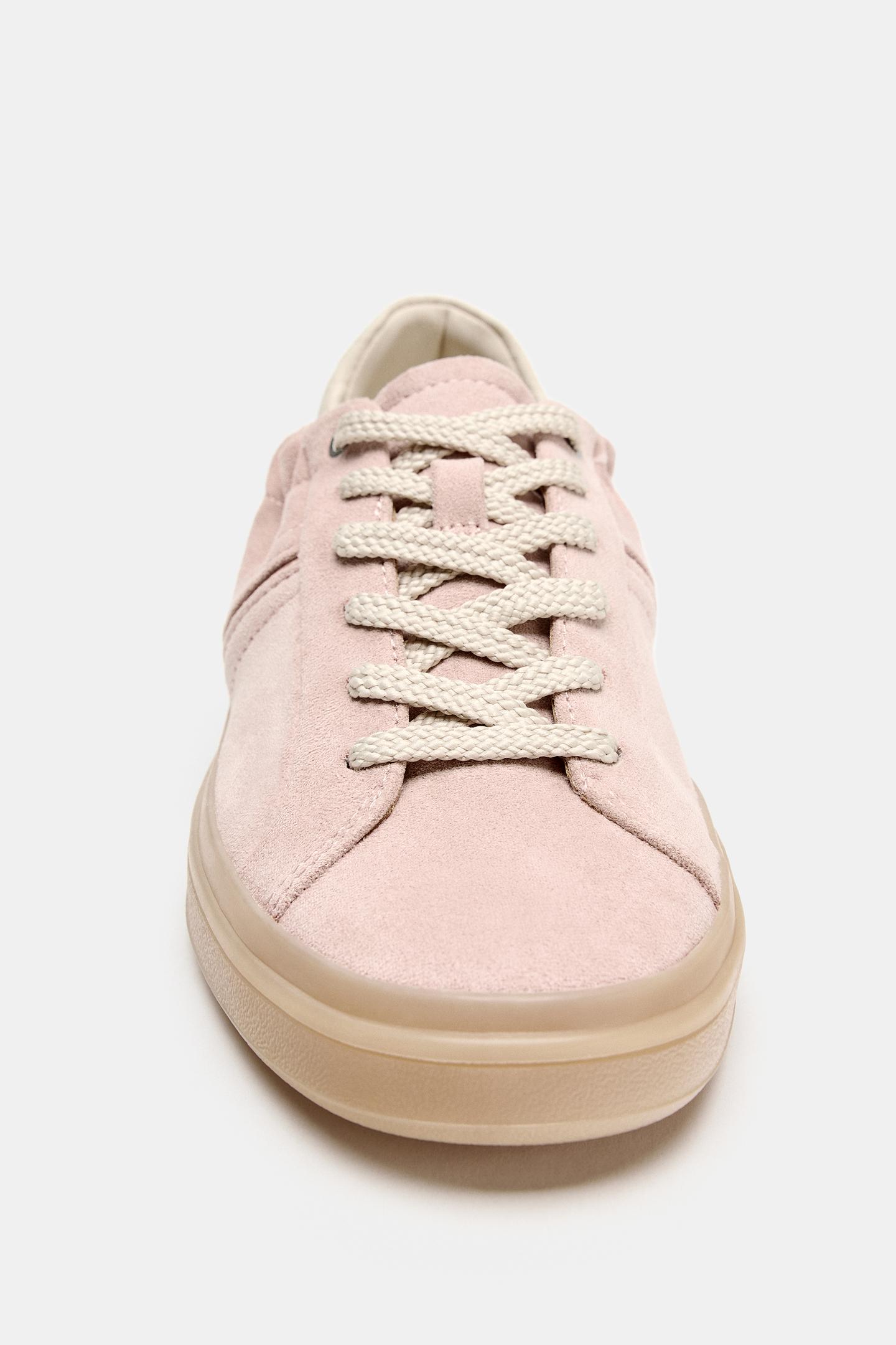 Женские кроссовки Zara Heel Detail, цвет: Розовый — фото 4