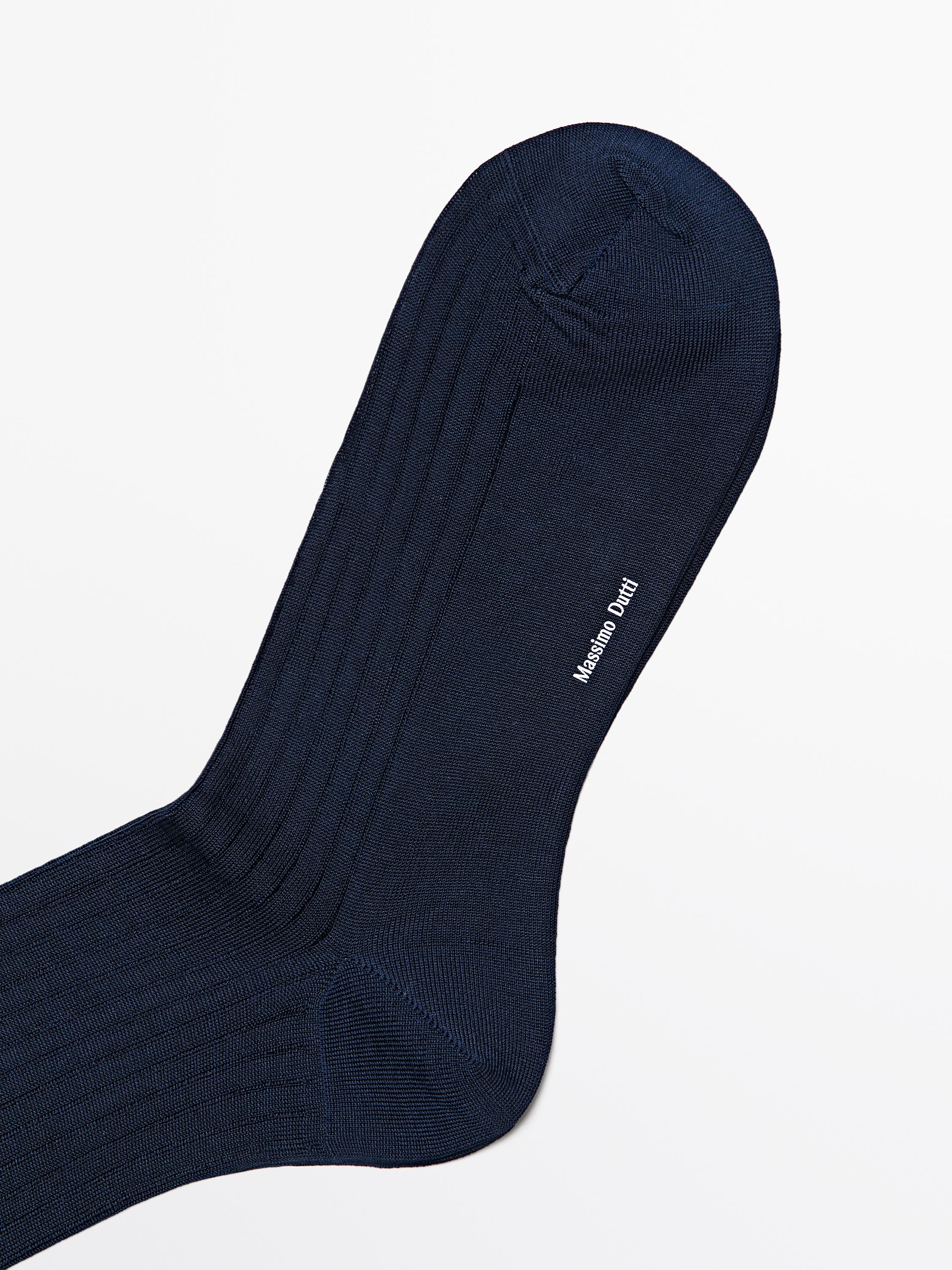 Chaussettes habillées côtelées