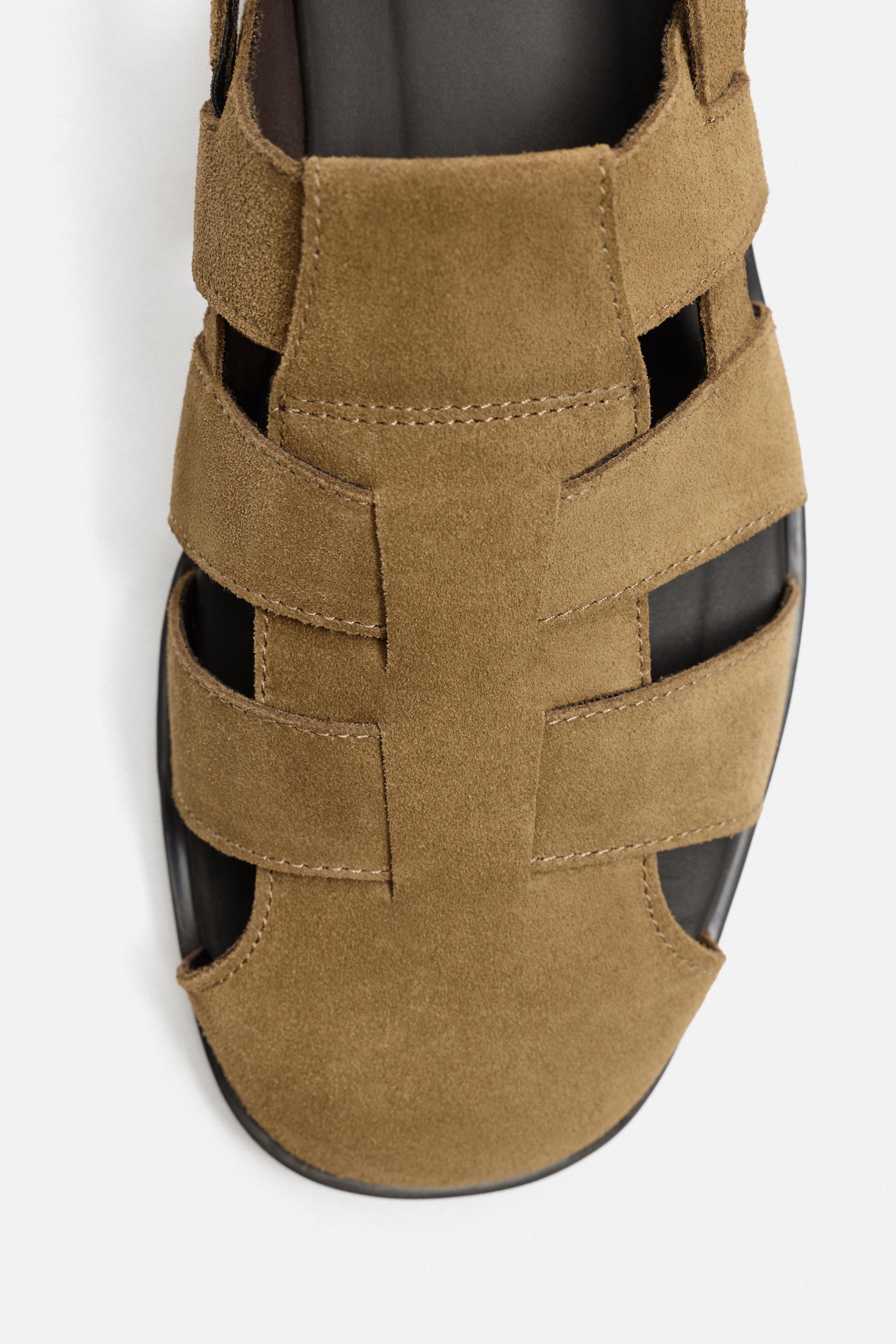 【ZARA】限定版 レザーケージサンダル ベージュ | 2481/520/102 レザーケージサンダル - ベージュ | ZARA Japan / 日本