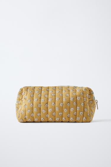 ZARA TIMELESS - FLORAL TOILETRY BAG - Mustard Yellow by Zara - Image 4