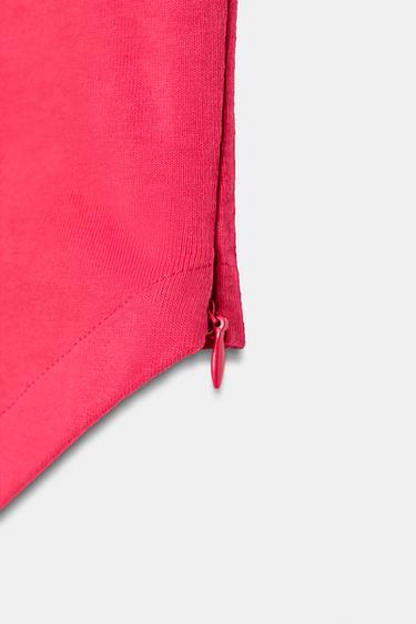 T-SHIRT MANCHES COURTES À VOLANTS - Fuchsia foncé de Zara - Image 4