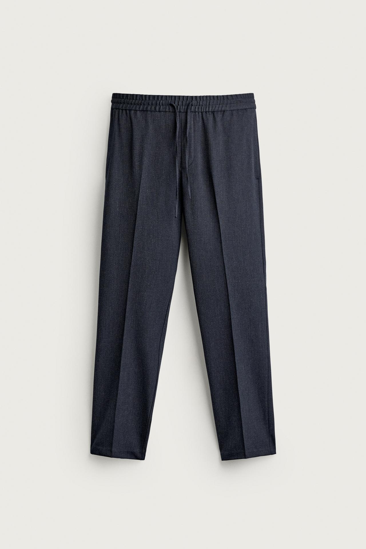 COMFORT JOGGER WAIST PANTS — Dark gray marl