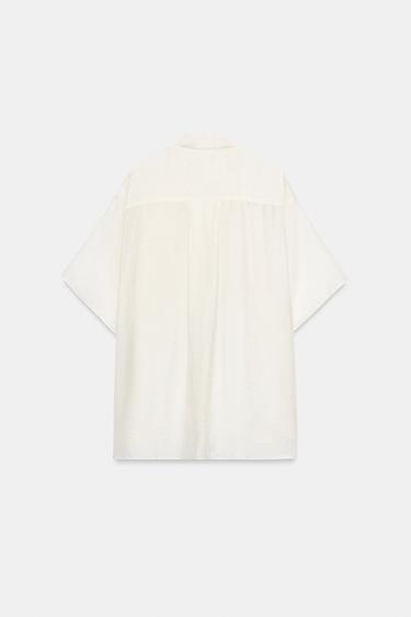 ZW COLLECTION SCARF SHIRT - White by Zara - Image 7