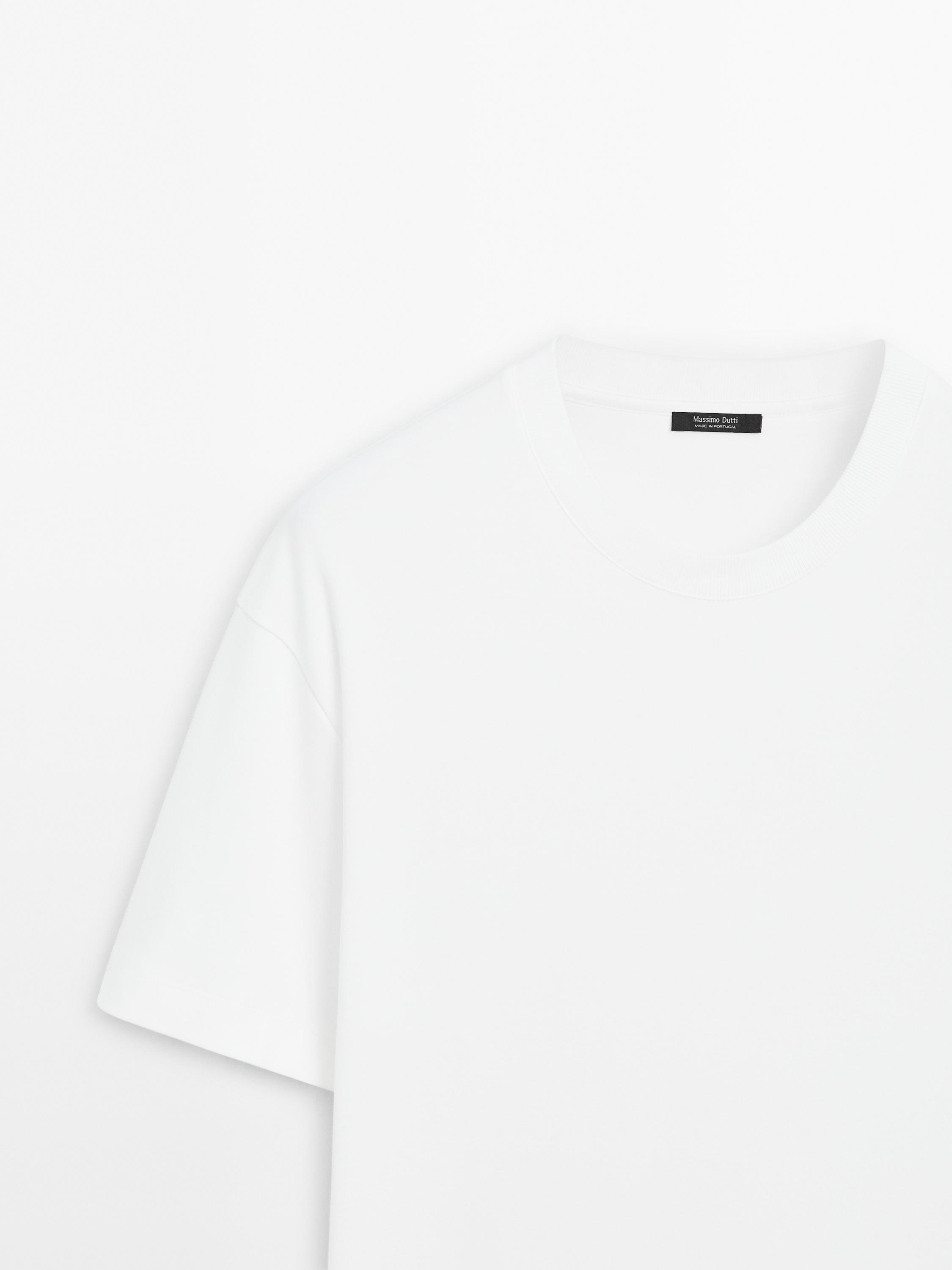 100% cotton short sleeve T-shirt — White