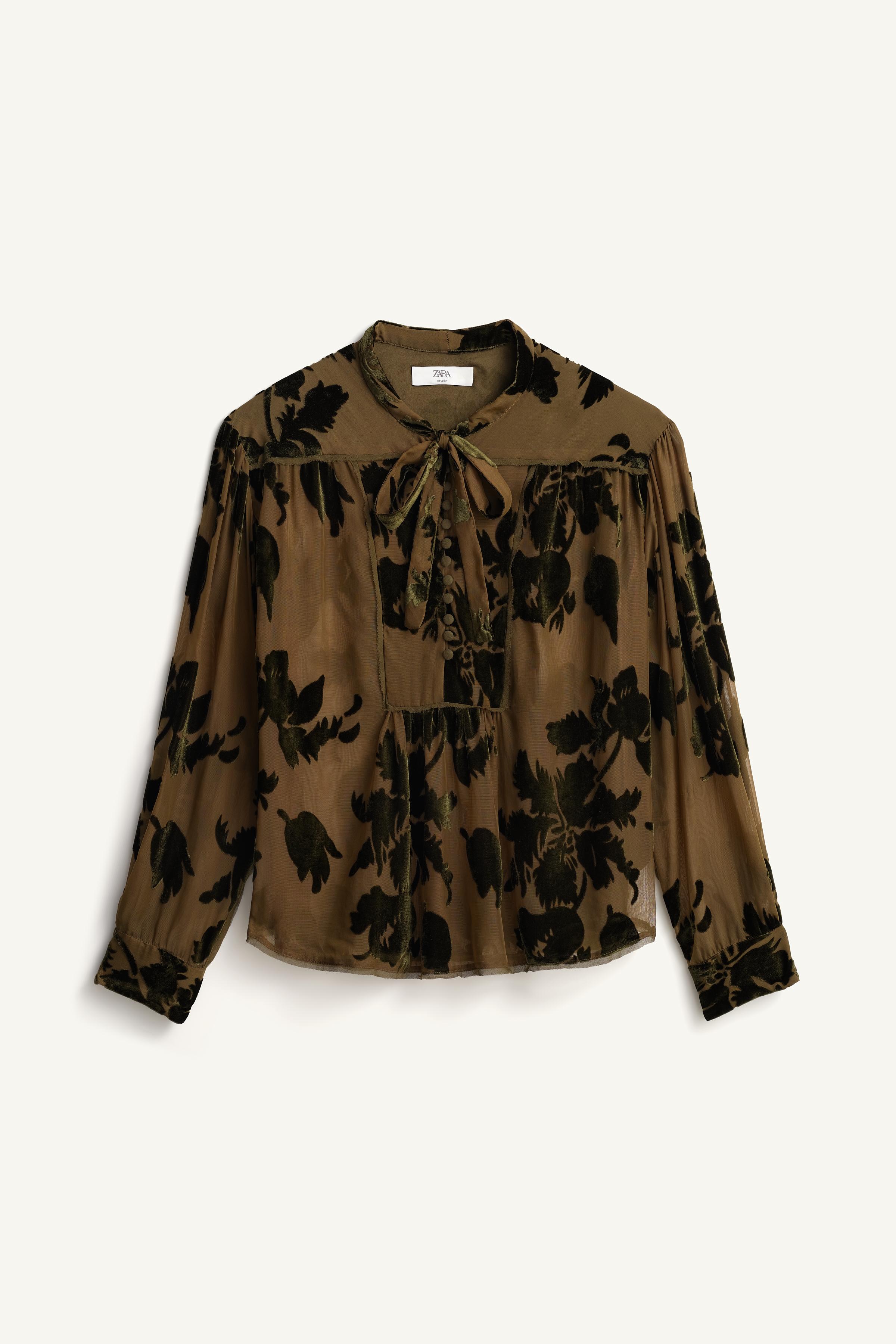 Limited Edition Devoré Tie Top by Zara
