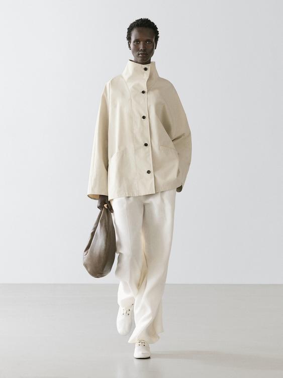 Jacket with high collar detail from Zara - $220