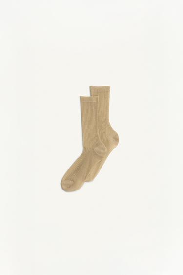 Zara METALLIC THREAD SOCKS LIMITED EDITION - Gold