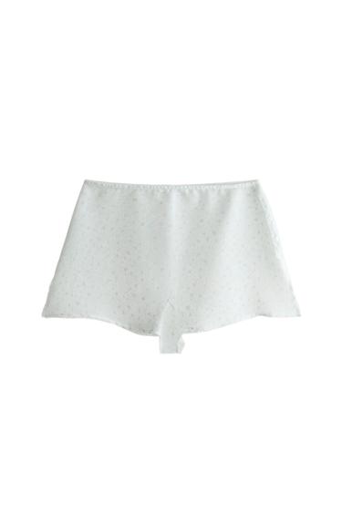 FLORAL SHORTS WITH SLITS - Sea green by Zara