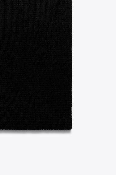 PLAIN KNIT BOAT NECK TOP - Black by Zara - Image 7