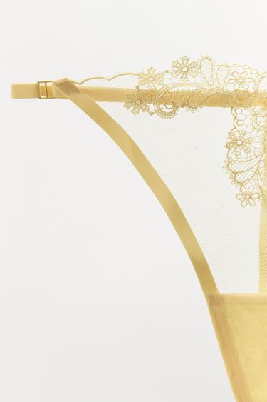 LACE THONG - Yellow by Zara - Image 4