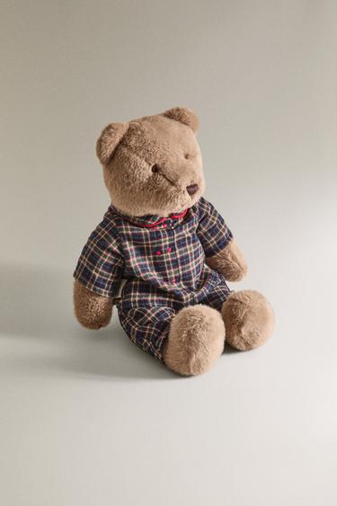 CHILDREN'S CHRISTMAS BEAR SOFT TOY (38 CM) - Brown by Zara - Image 1