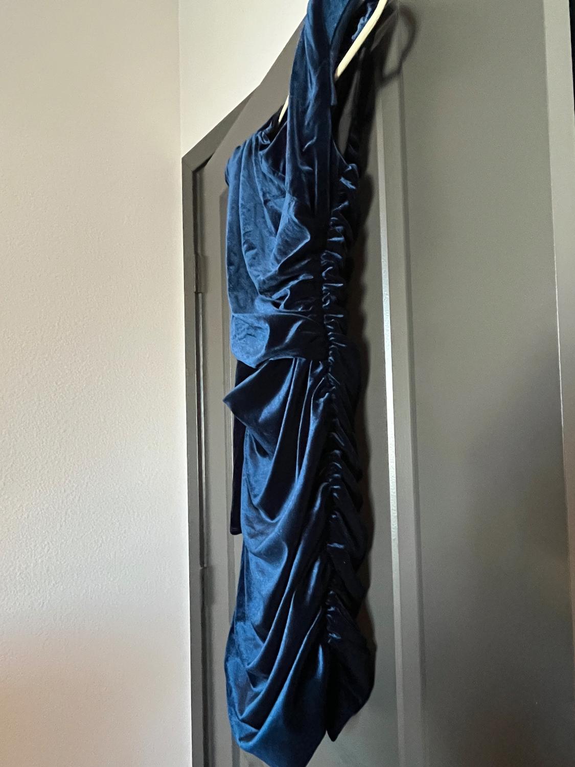 CUT OUT VELVET DRESS ZW COLLECTION - Image 5