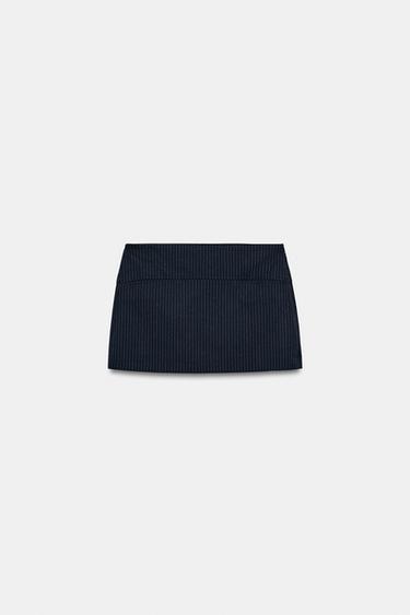 STRIPED SKORT - Blue by Zara