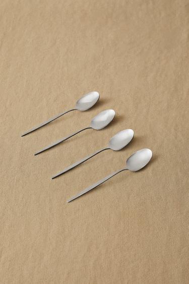 PACK OF DESSERT SPOONS WITH THIN HANDLES (PACK OF 4) - Steel by Zara - Image 5