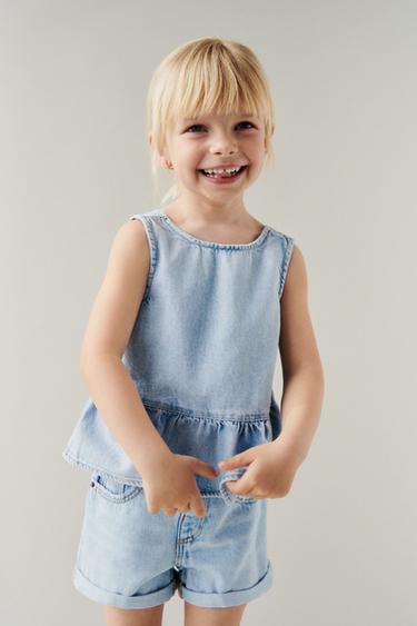 DENIM BERMUDA MOM FIT - Lichtblauw van Zara