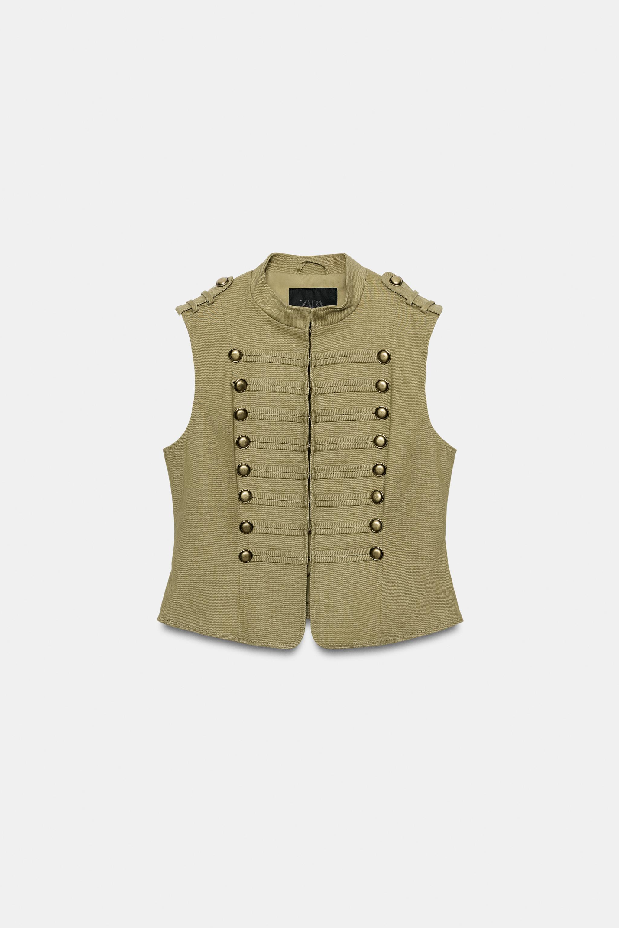 GILET EN COTON À MINI BOUTONS