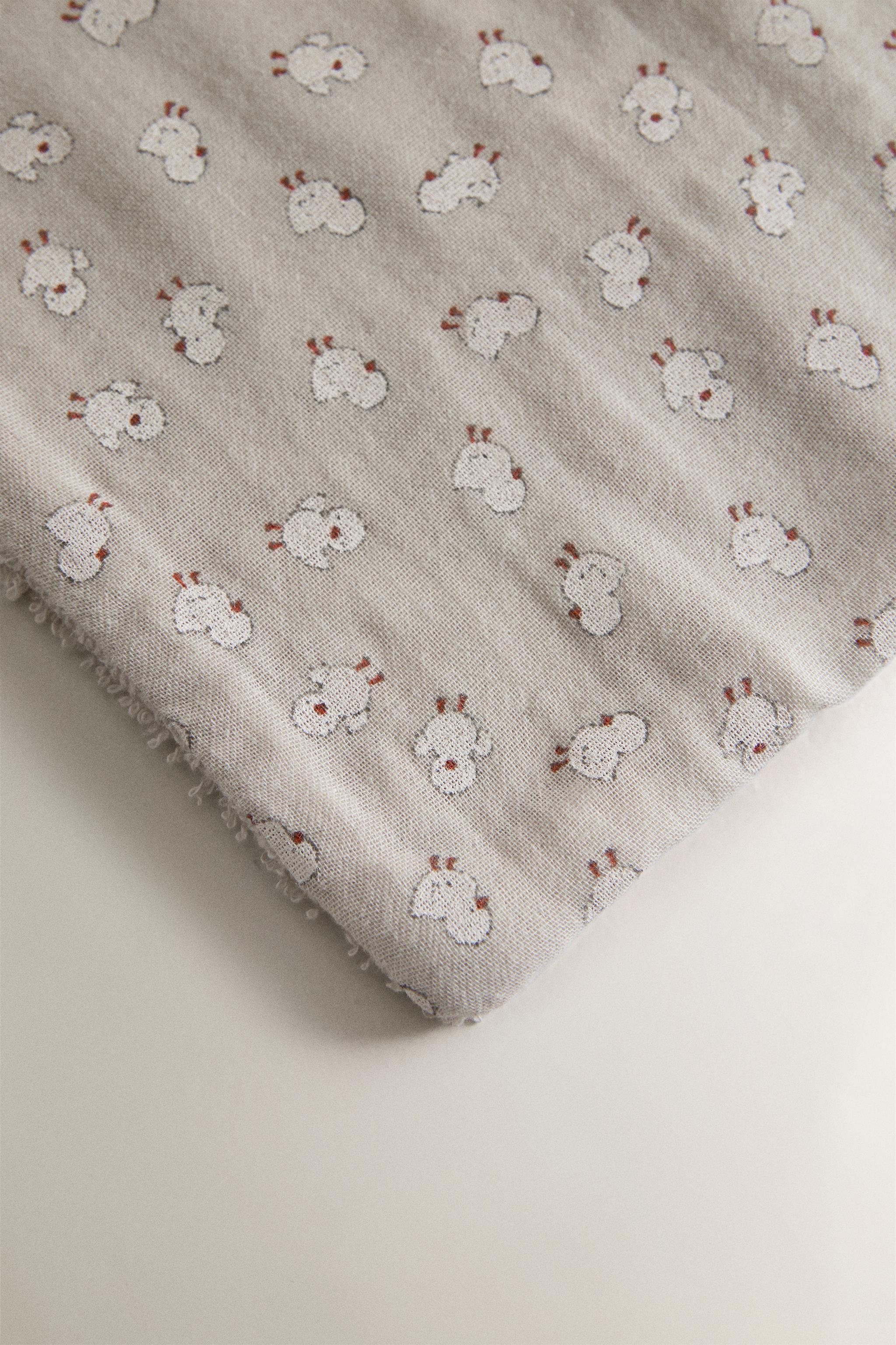 SERVIETTE DE BAIN BÉBÉ GAZE POUSSIN