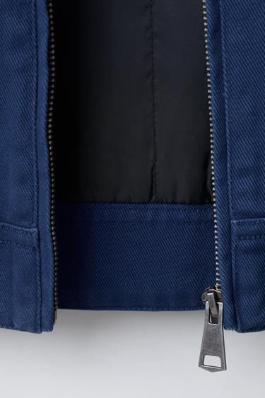 VESTE TEXTE BRODÉ - Bleu roi de Zara - Image 7