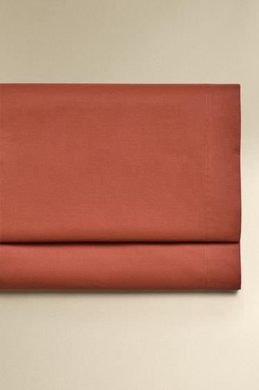 PERCALE COTTON FLAT SHEET (500 THREAD COUNT) - Clay by Zara