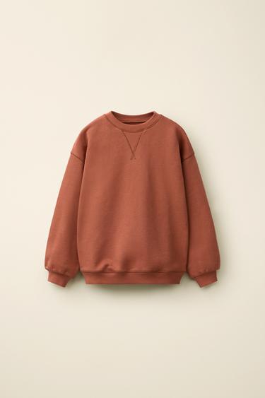 CREATED BY CARAMEL LONDON X ZARA 플레인 스웨트셔츠 - Zara의 테라코타 - 이미지 0