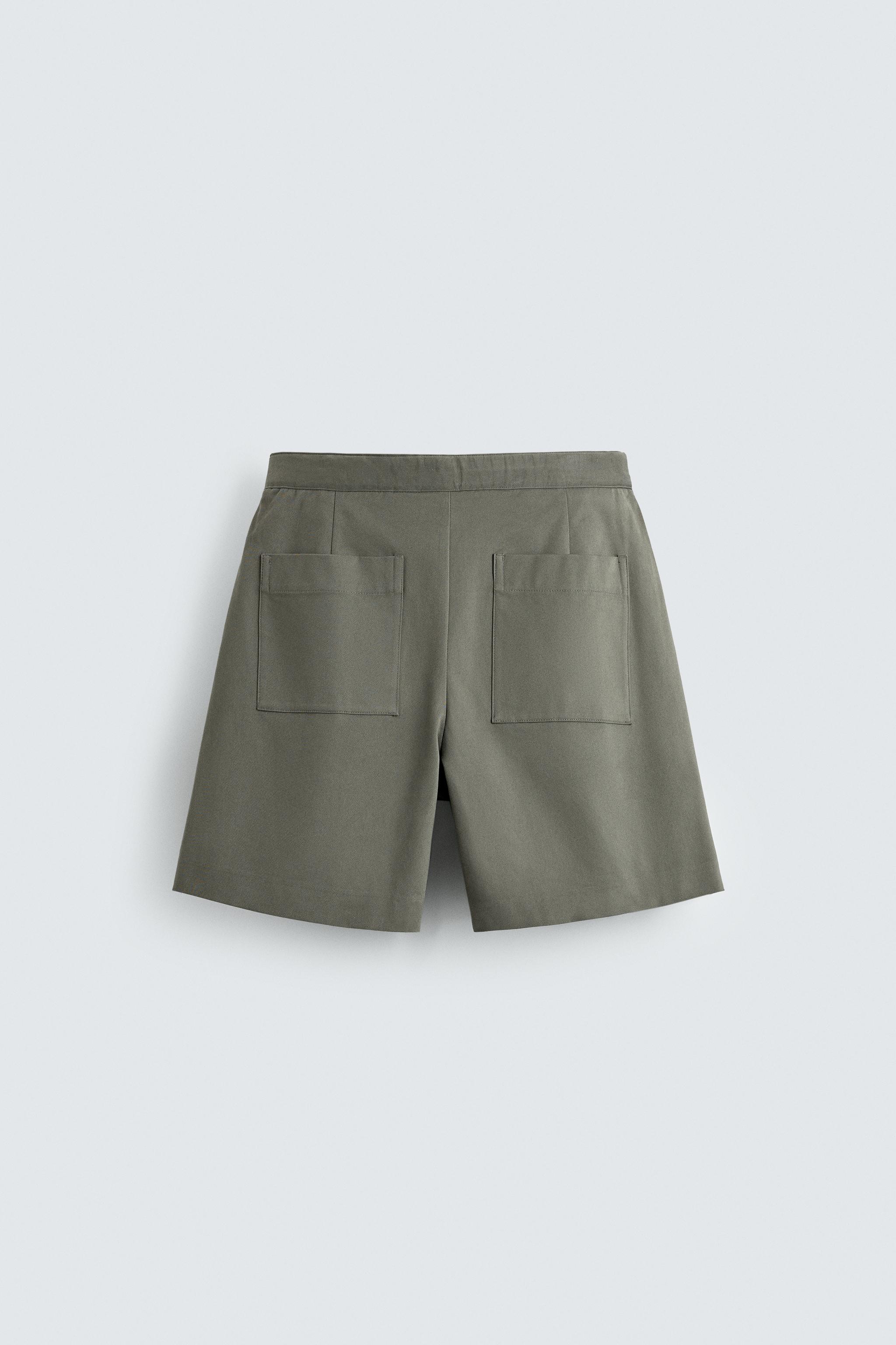 SHORT RELAXED FIT PLIS AVEC CEINTURE