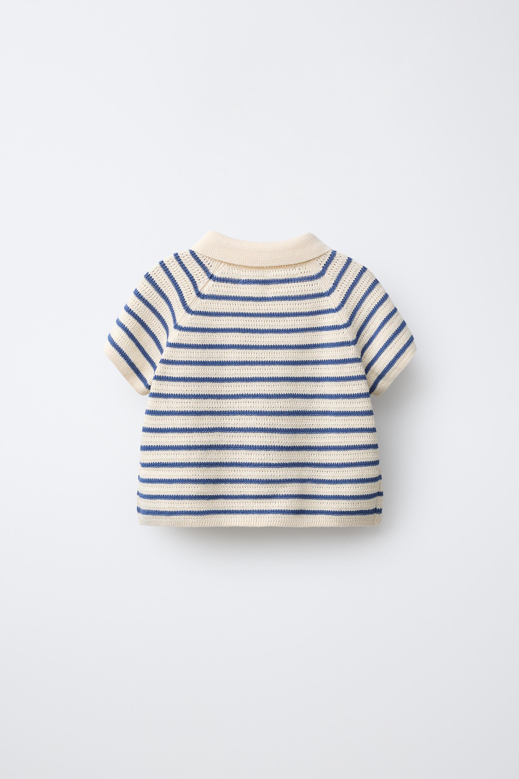 POLO EN MAILLE À RAYURES