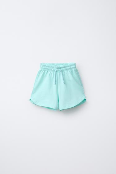 Zara BASIC PLUSH SHORTS - Sea green