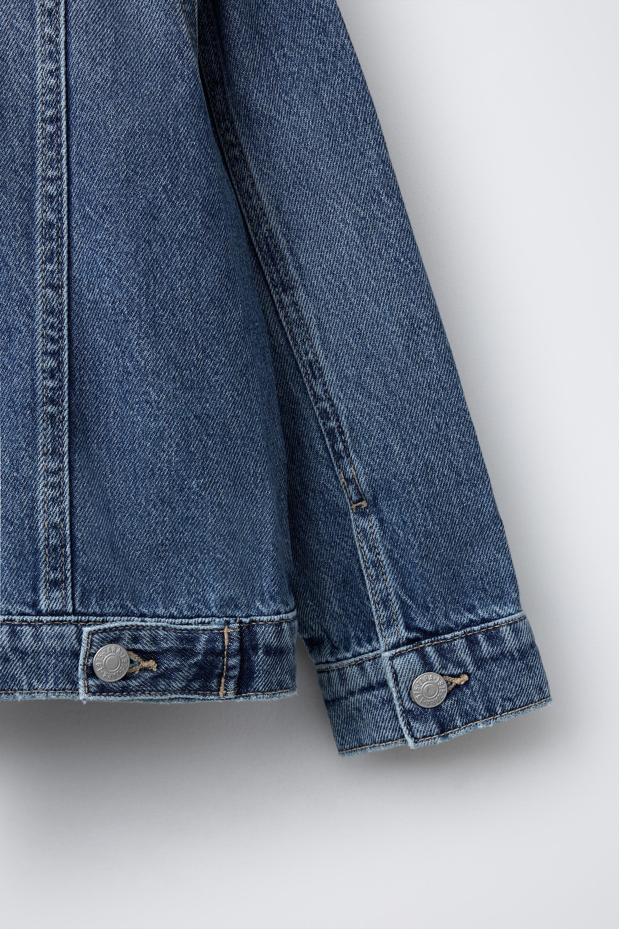 デニムブルー ボタン付きジャケット ベーシックデニムジャケット - ブルー | ZARA Japan / 日本